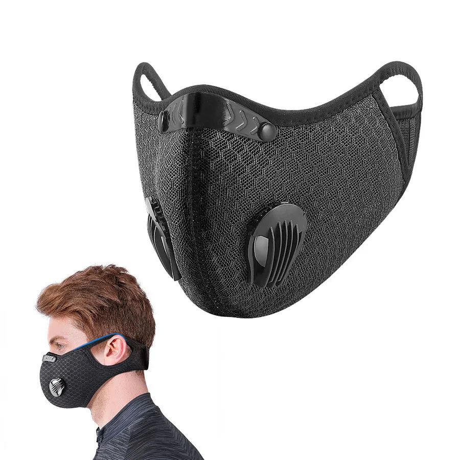 Masque Sport Respirant avec Filtres Carbone Actif – Lavable & Réutilisable