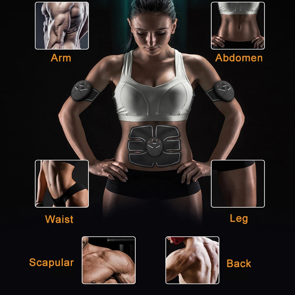 Électrostimulateur abdominal EMS – ceinture et bras pour tonification musculaire