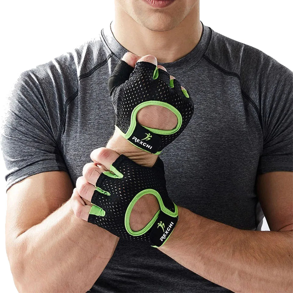 Gants de Fitness Demi-Doigt – Respirants & Antidérapants – Hommes & Femmes