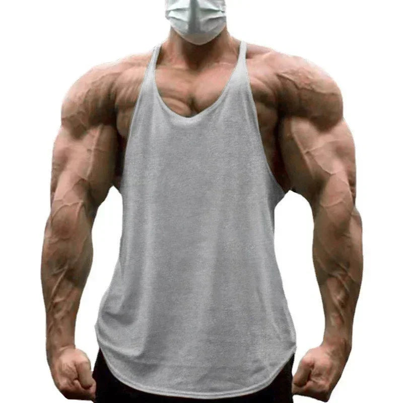 Débardeur homme musculation – coupe classique coton pour entraînement