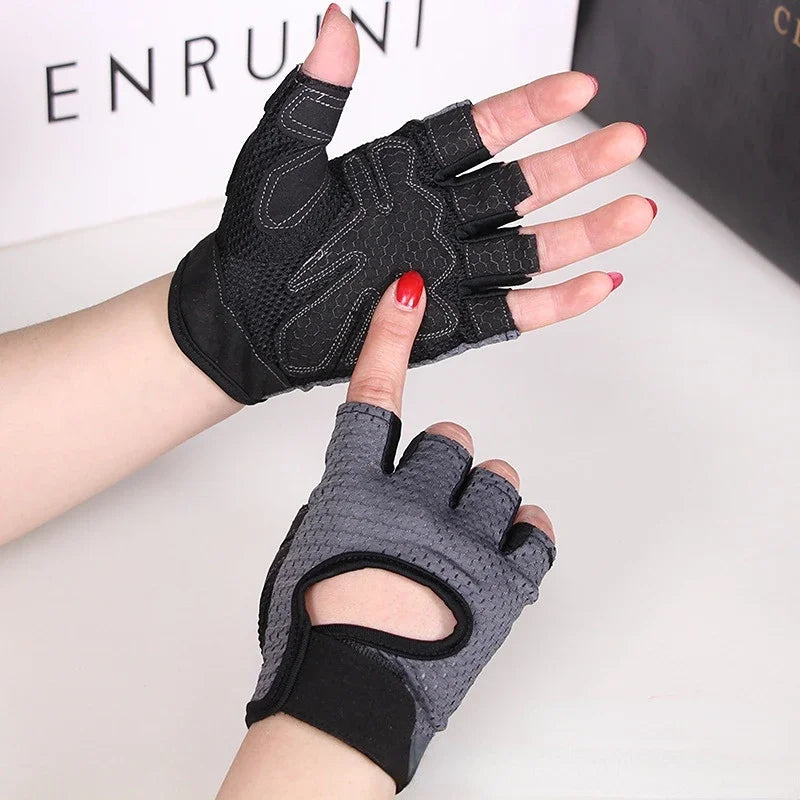 Gants de Sport Demi-Doigt – Antidérapants Silicone – Fitness & Cyclisme