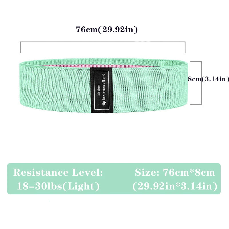 Bandes de résistance fessiers en tissu – set de 3 niveaux, anti-glisse & haute élasticité