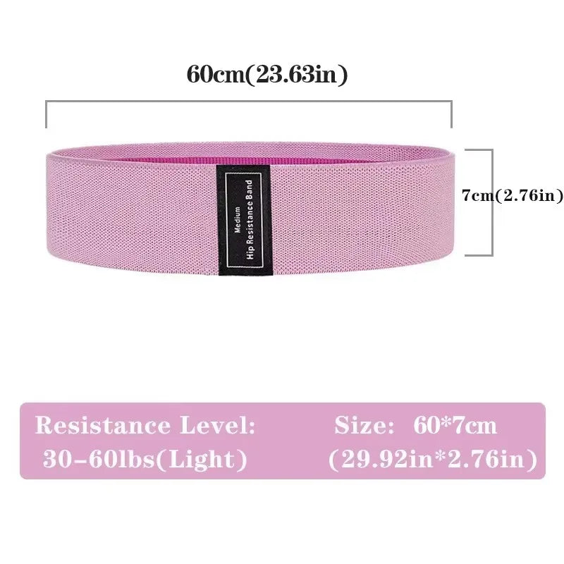 Bandes de résistance fessiers en tissu – set de 3 niveaux, anti-glisse & haute élasticité