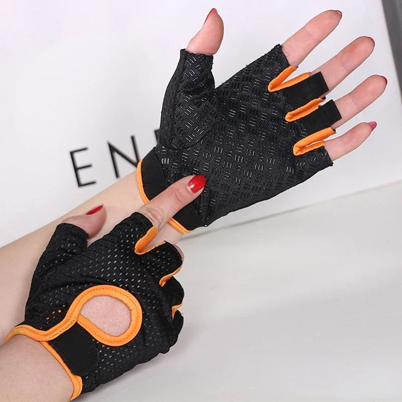 Gants de Sport Demi-Doigt – Antidérapants Silicone – Fitness & Cyclisme