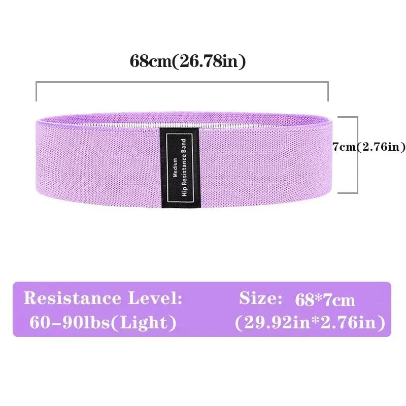 Bandes de résistance fessiers en tissu – set de 3 niveaux, anti-glisse & haute élasticité