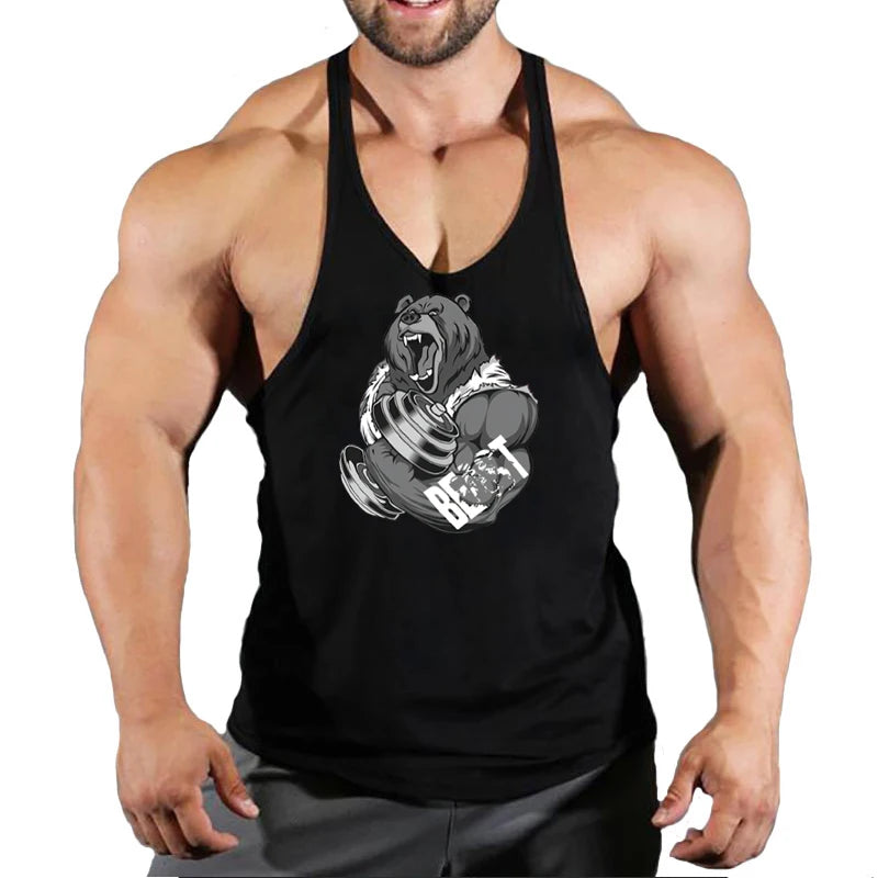 Débardeur musculation homme sans manches en coton – Respirant & ajusté pour l’entraînement