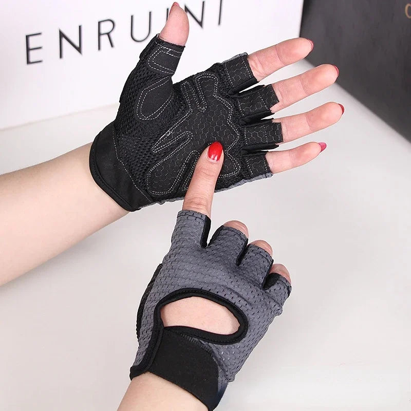 Gants de Sport Demi-Doigt – Antidérapants Silicone – Fitness & Cyclisme