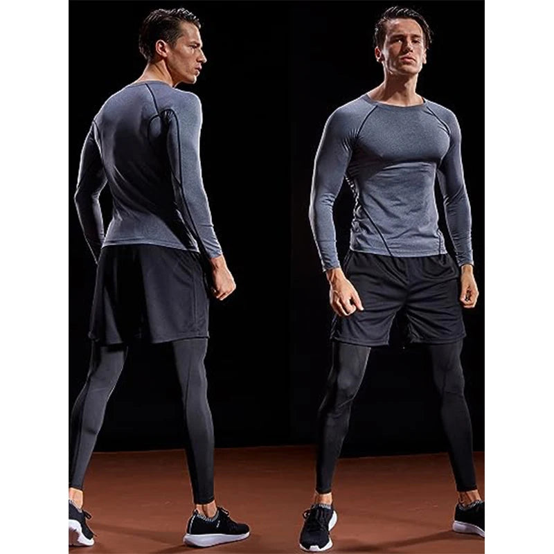 T-shirt compression manches longues homme – respirant, stretch et gainant