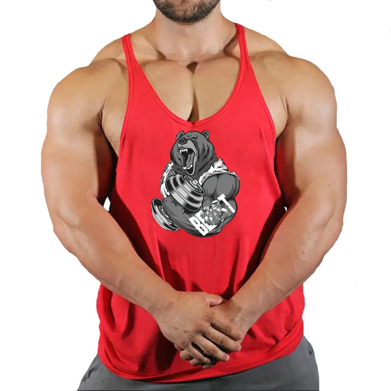 Débardeur musculation homme sans manches en coton – Respirant & ajusté pour l’entraînement
