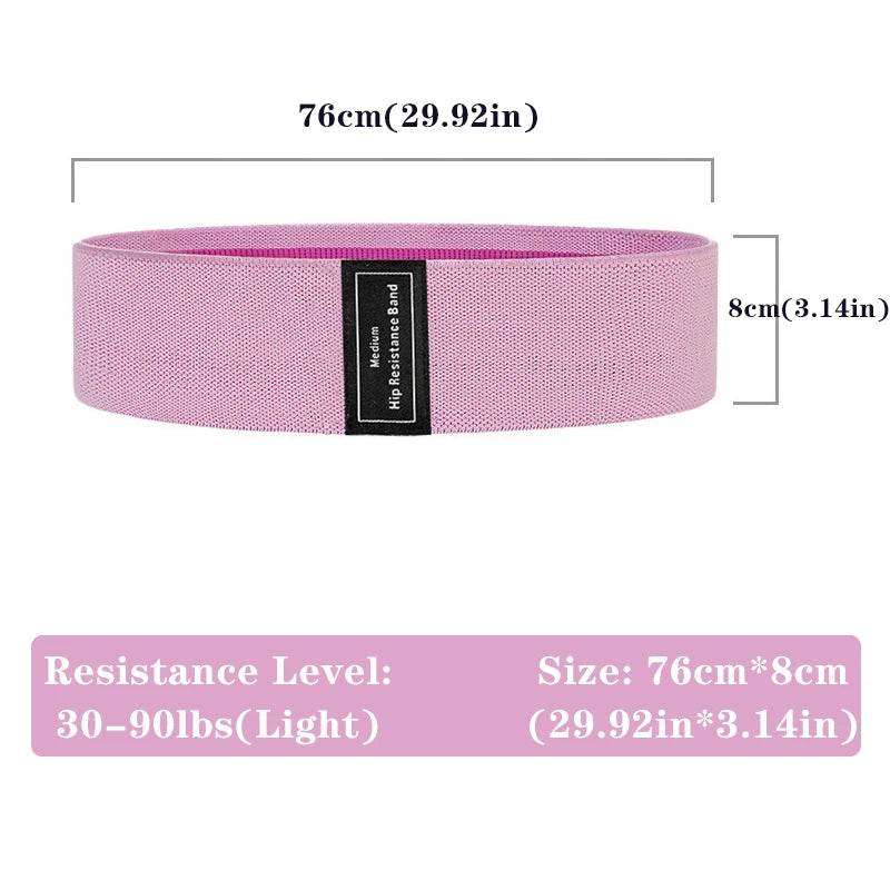 Bandes de résistance fessiers en tissu – set de 3 niveaux, anti-glisse & haute élasticité