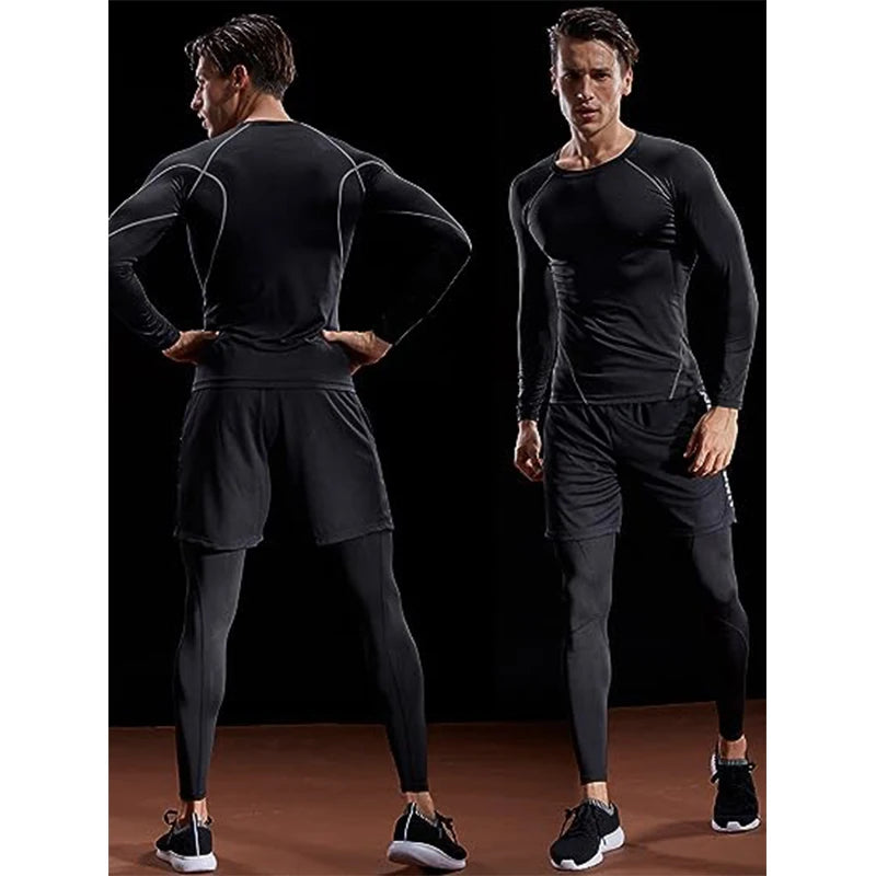 T-shirt compression manches longues homme – respirant, stretch et gainant