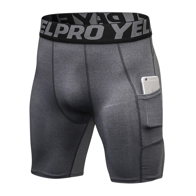 Short compression homme sport – Séchage rapide avec poche intégrée