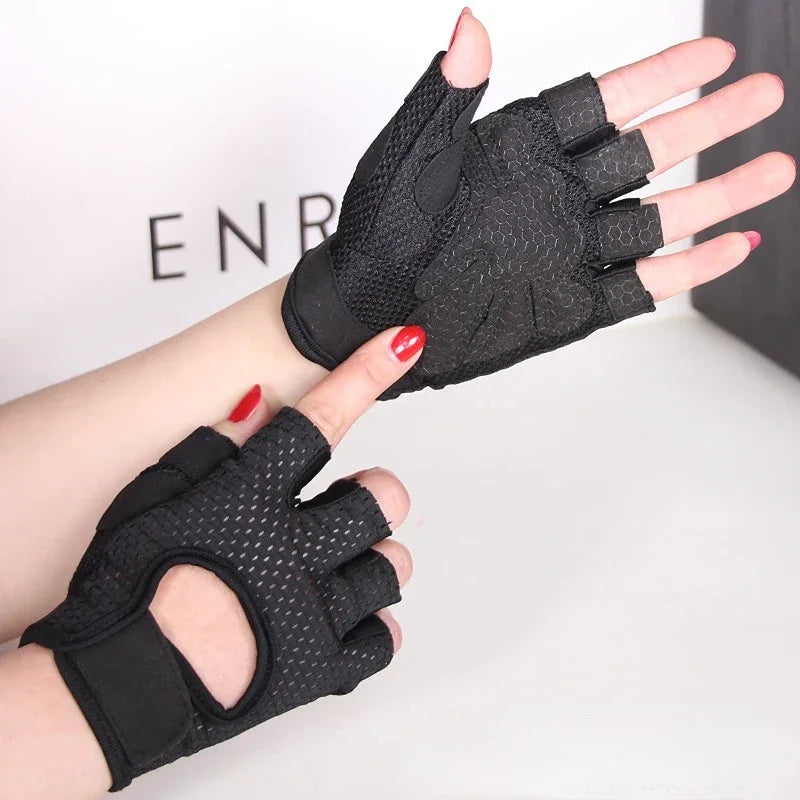 Gants de Sport Demi-Doigt – Antidérapants Silicone – Fitness & Cyclisme