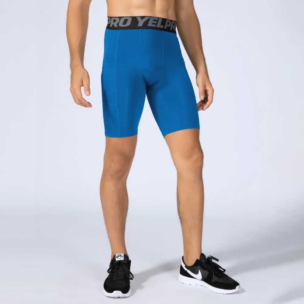 Short compression homme sport – Séchage rapide avec poche intégrée
