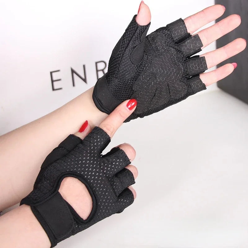 Gants de Sport Demi-Doigt – Antidérapants Silicone – Fitness & Cyclisme