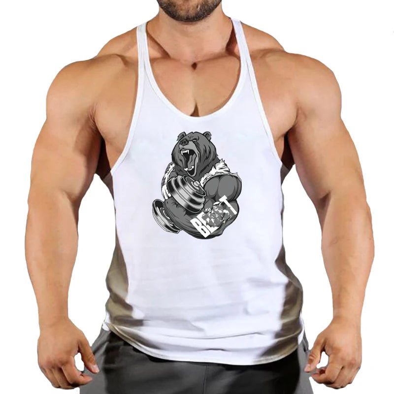 Débardeur musculation homme sans manches en coton – Respirant & ajusté pour l’entraînement