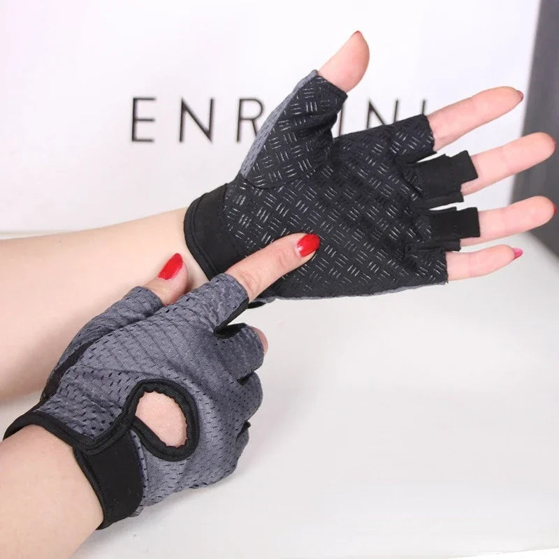 Gants de Sport Demi-Doigt – Antidérapants Silicone – Fitness & Cyclisme