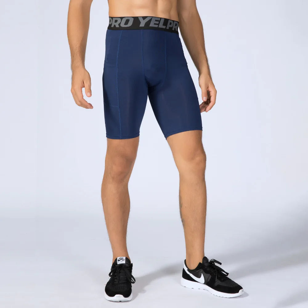 Short compression homme sport – Séchage rapide avec poche intégrée