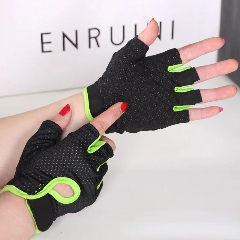 Gants de Sport Demi-Doigt – Antidérapants Silicone – Fitness & Cyclisme