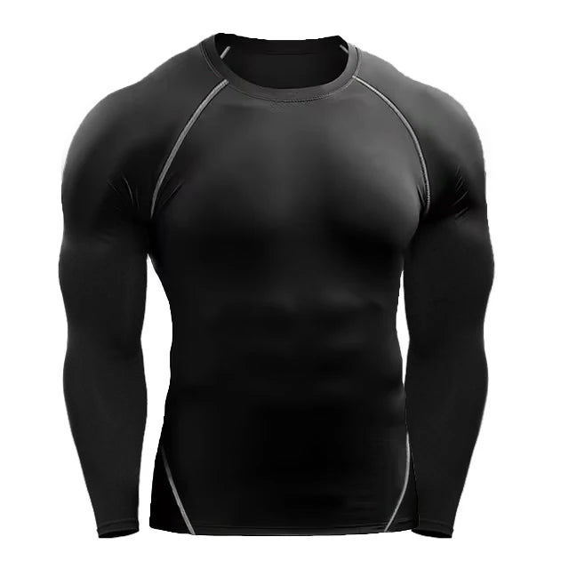 T-shirt compression manches longues homme – respirant, stretch et gainant