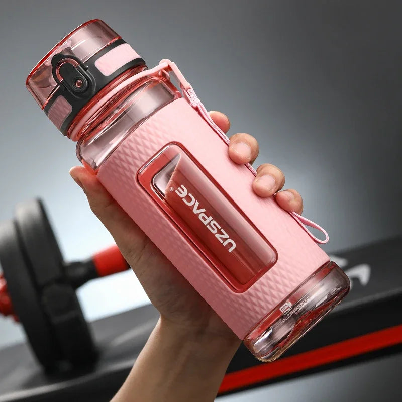 Gourde Sport UZSPACE – Tritan BPA Free – Bouchon Anti-Fuite & Infuseur Fruits