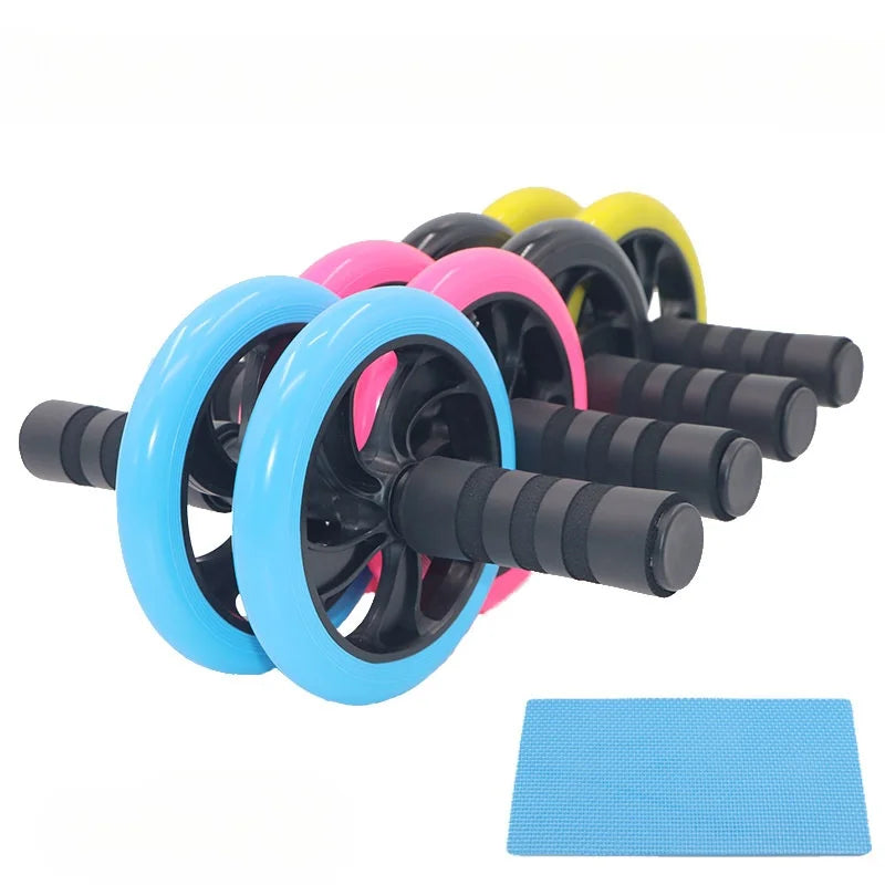 Roue Abdominale Double – Silencieuse avec Tapis – Fitness & Renforcement Musculaire