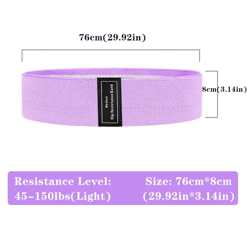 Bandes de résistance fessiers en tissu – set de 3 niveaux, anti-glisse & haute élasticité