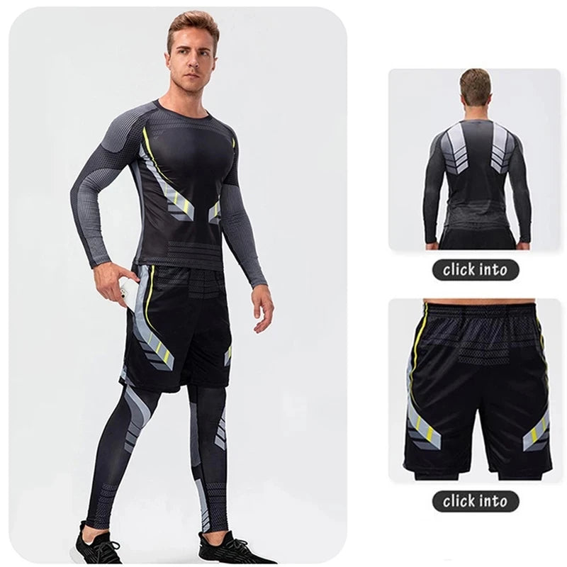 Leggings compression homme sport – Séchage rapide & maintien musculaire total