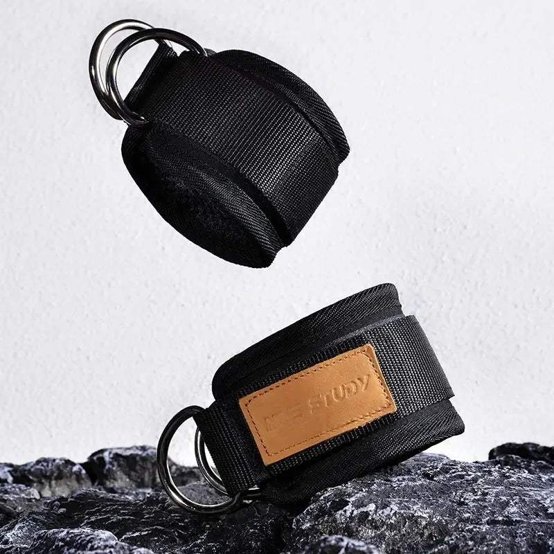 Sangles poignets ajustables en néoprène – Accessoire musculation pour câbles & élastiques