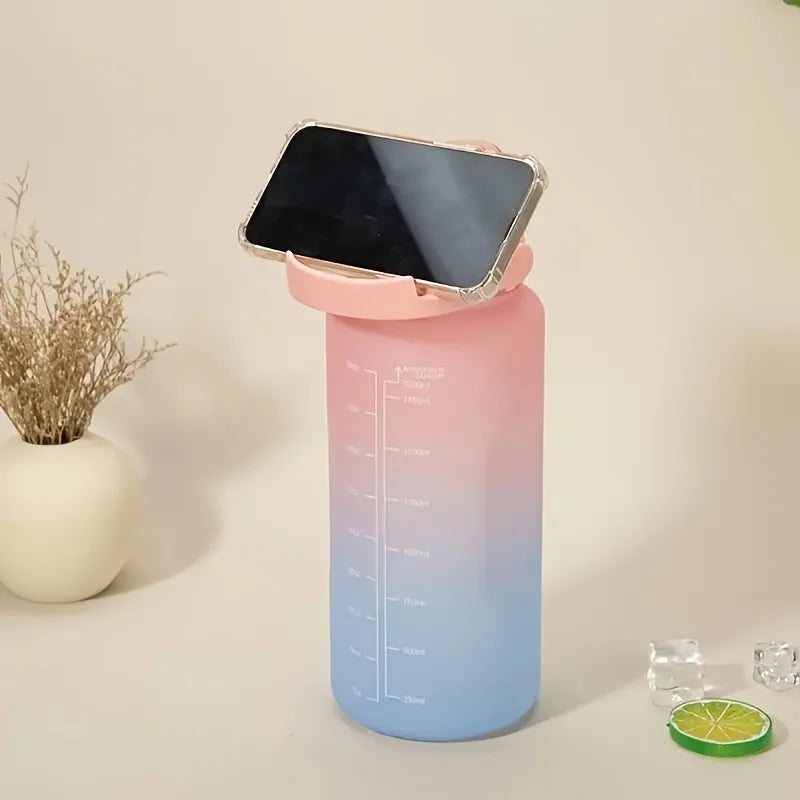 Gourde 2L sport avec paille – hydratation pratique et motivante pour entraînement