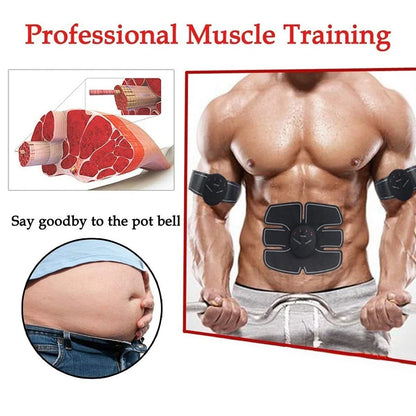 Électrostimulateur abdominal EMS – ceinture et bras pour tonification musculaire