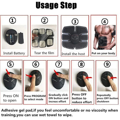 Électrostimulateur abdominal EMS – ceinture et bras pour tonification musculaire