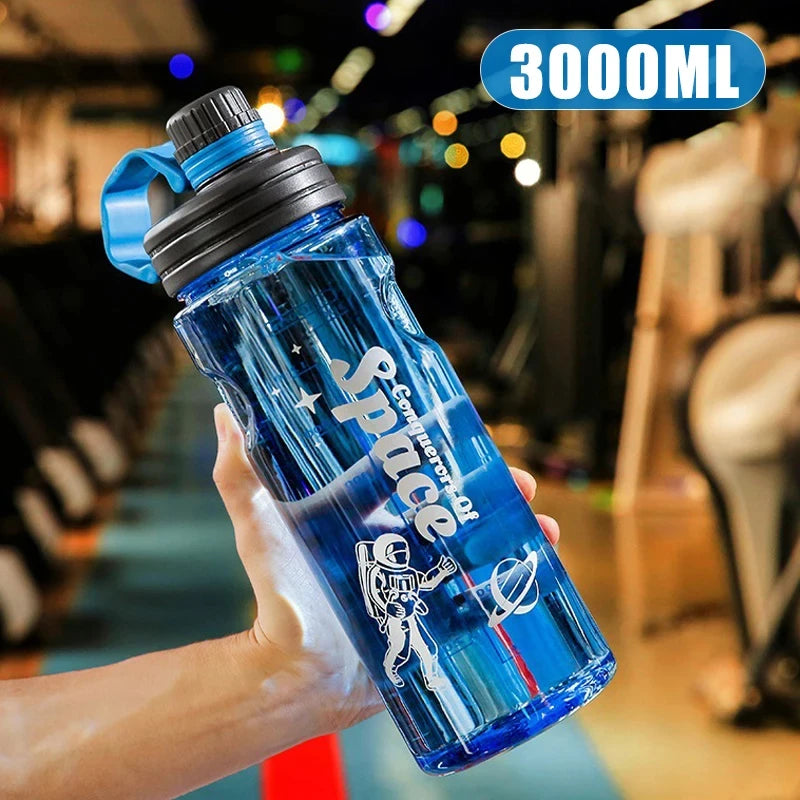 Gourde Sport Grande Capacité – 1L/2L/3L – Bouchon Anti-Fuite & Filtre