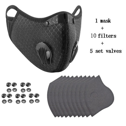 Masque Sport Respirant avec Filtres Carbone Actif – Lavable & Réutilisable