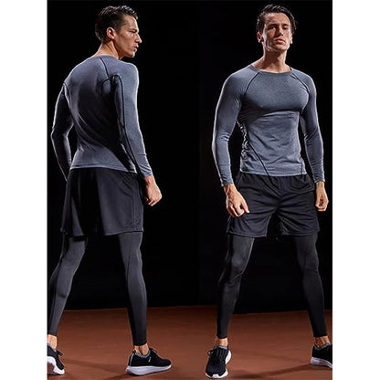 T-shirt compression manches longues homme – respirant, stretch et gainant