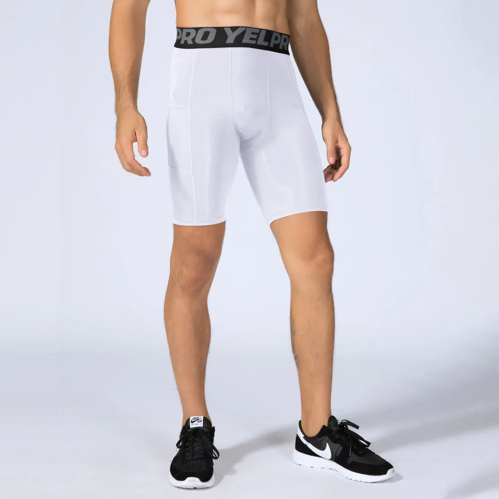 Short compression homme sport – Séchage rapide avec poche intégrée