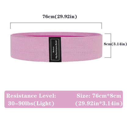 Bandes de résistance fessiers en tissu – set de 3 niveaux, anti-glisse & haute élasticité