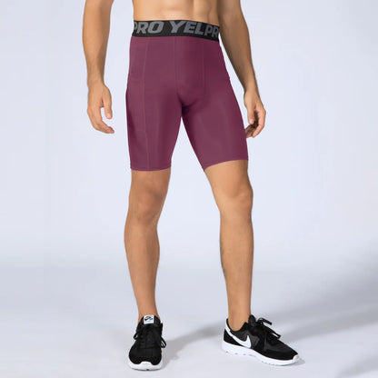 Short compression homme sport – Séchage rapide avec poche intégrée