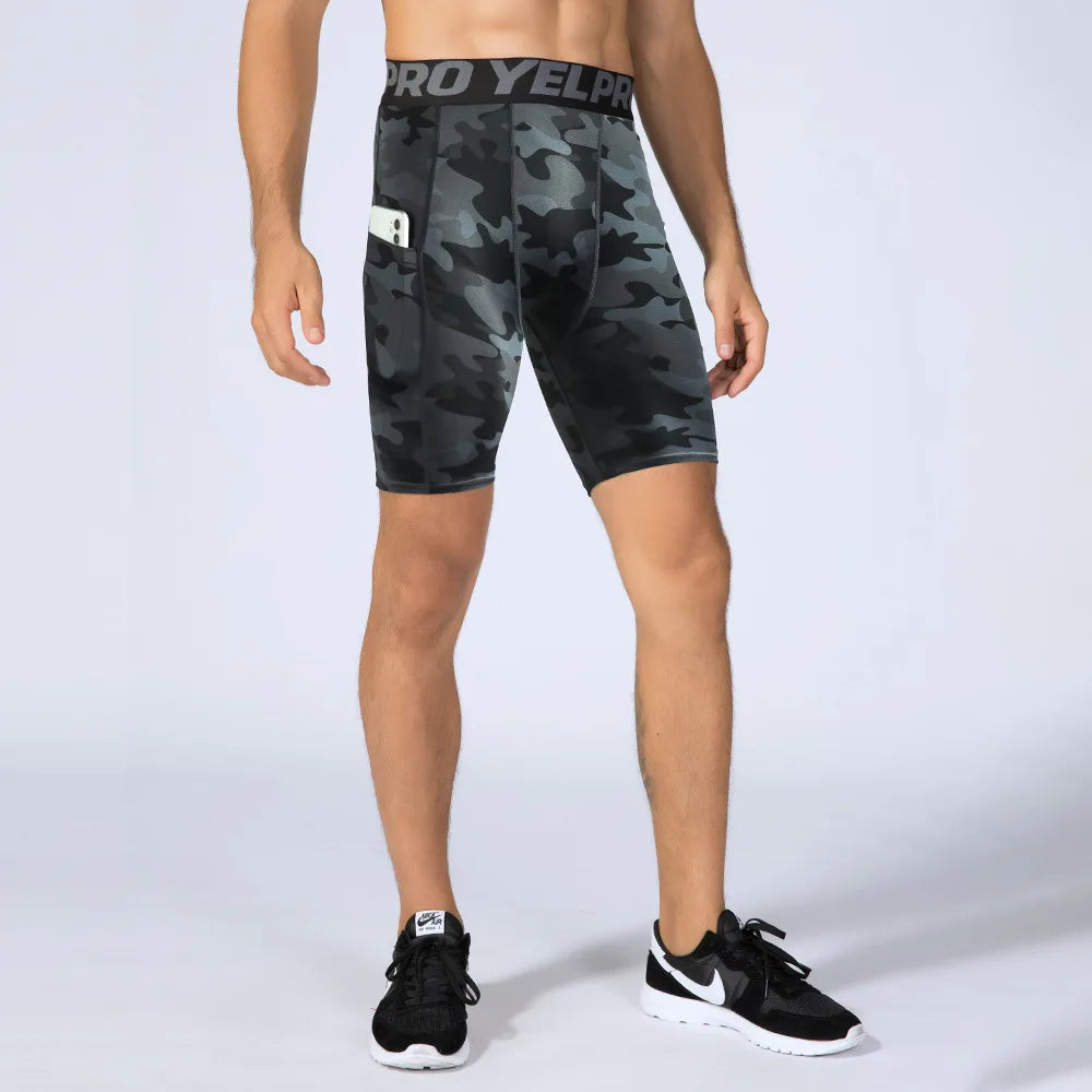 Short compression homme sport – Séchage rapide avec poche intégrée