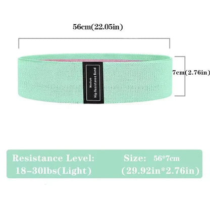 Bandes de résistance fessiers en tissu – set de 3 niveaux, anti-glisse & haute élasticité