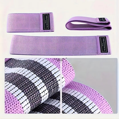 Bandes de résistance fessiers en tissu – set de 3 niveaux, anti-glisse & haute élasticité