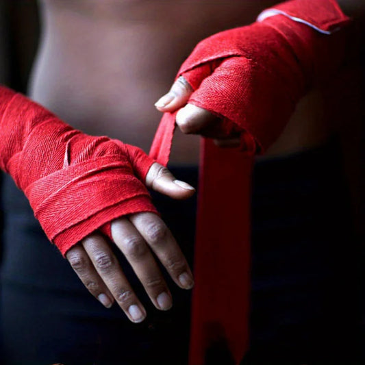 Bandages de Boxe Coton Mélangé – 1,5m / 3m / 5m – Protection Main & Poignet