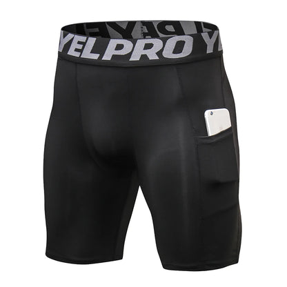 Short compression homme sport – Séchage rapide avec poche intégrée