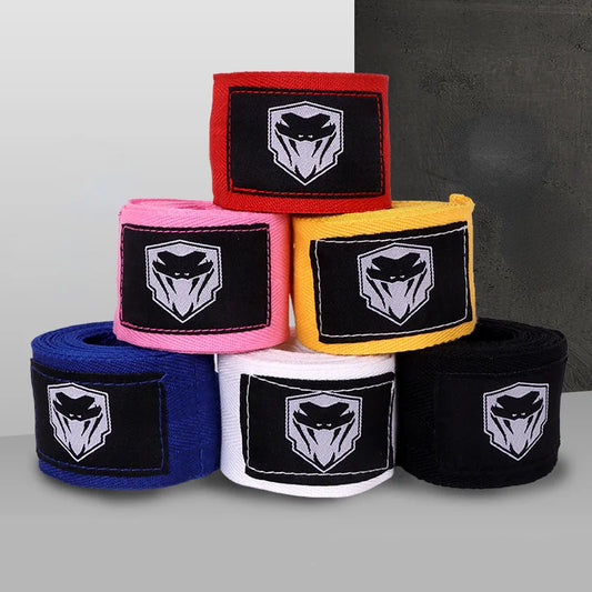 Bandages de Boxe Coton Mélangé – 1,5m / 3m / 5m – Protection Main & Poignet