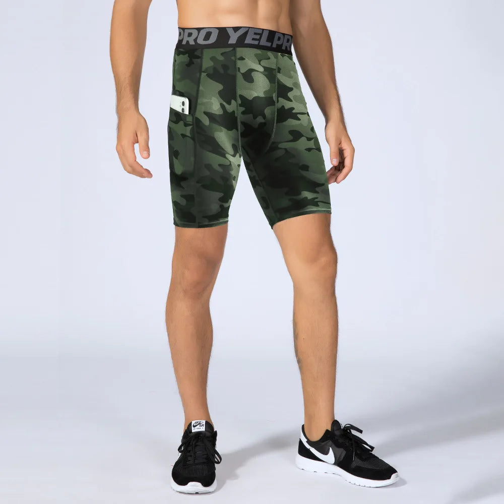Short compression homme sport – Séchage rapide avec poche intégrée