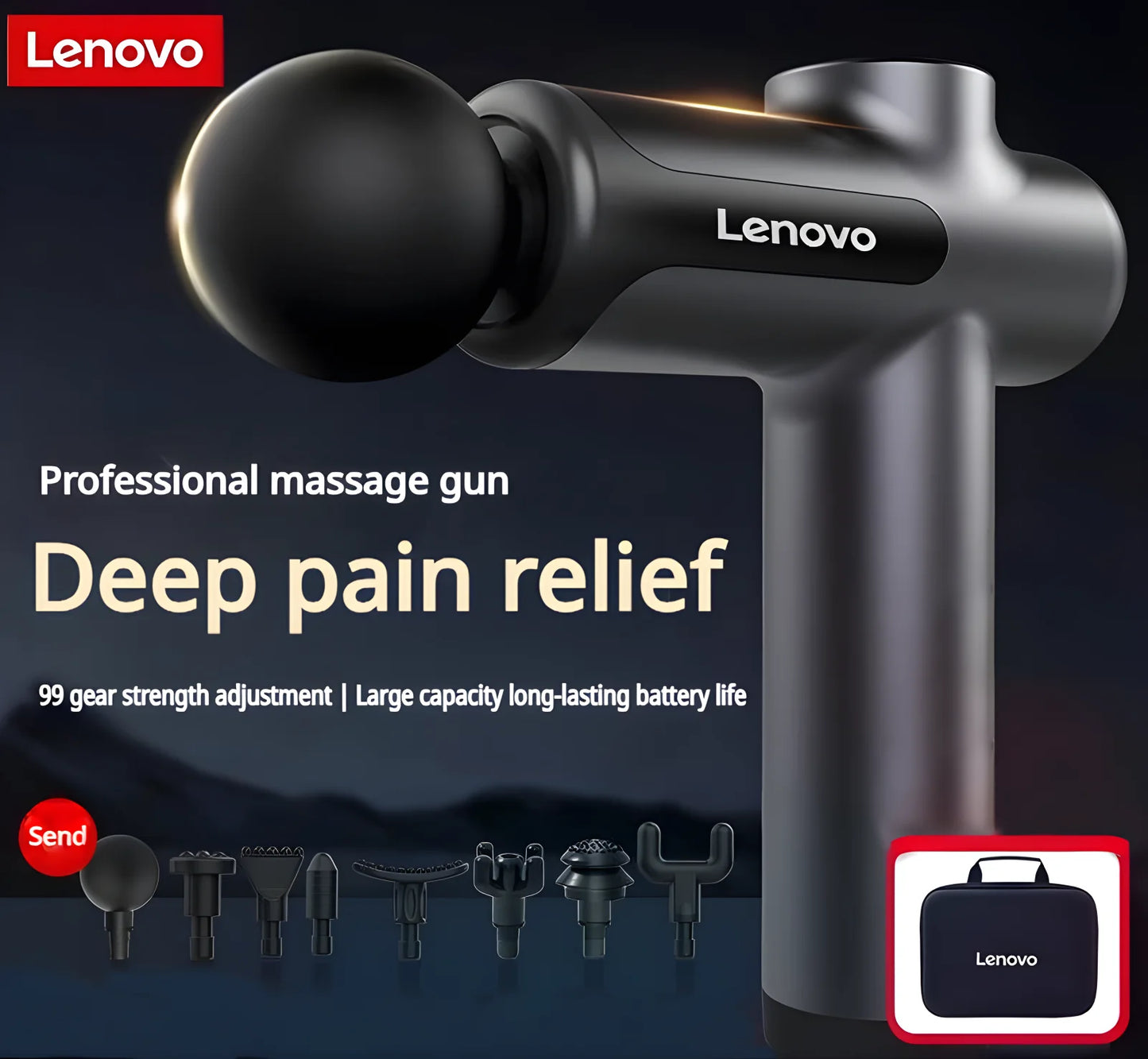 Lenovo – Pistolet de Massage Musculaire, Soulagement des Douleurs et Récupération