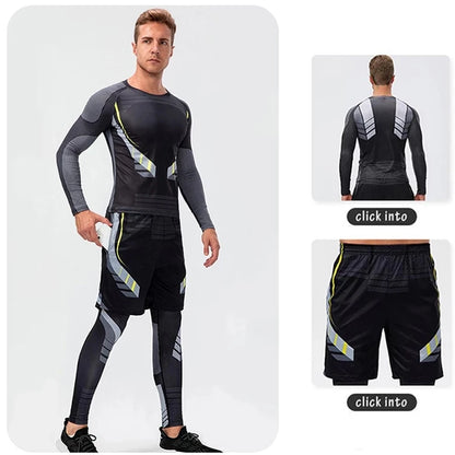 Leggings compression homme sport – Séchage rapide & maintien musculaire total