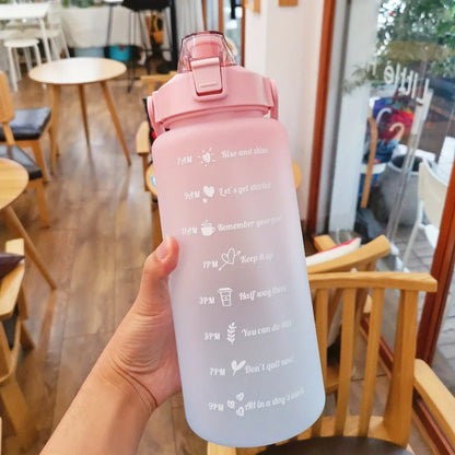 Gourde 2L sport avec paille – hydratation pratique et motivante pour entraînement
